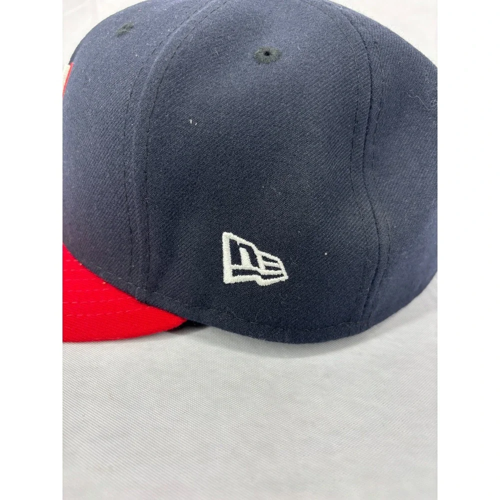 Washington Nationals New Era 59FIFTY Fitted Hat Cap Mens Black Red 7 5/8 NWT